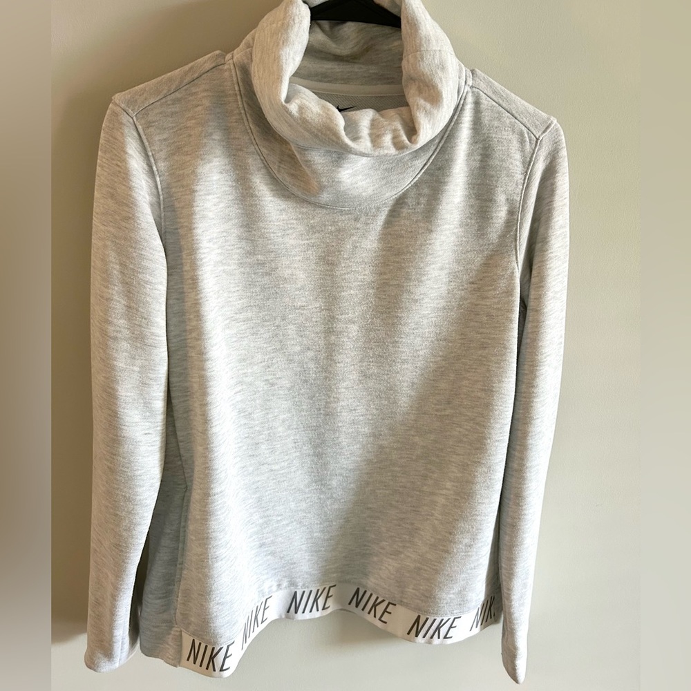 Nike Heather Grey Cowl Neck Running Sweatshirt